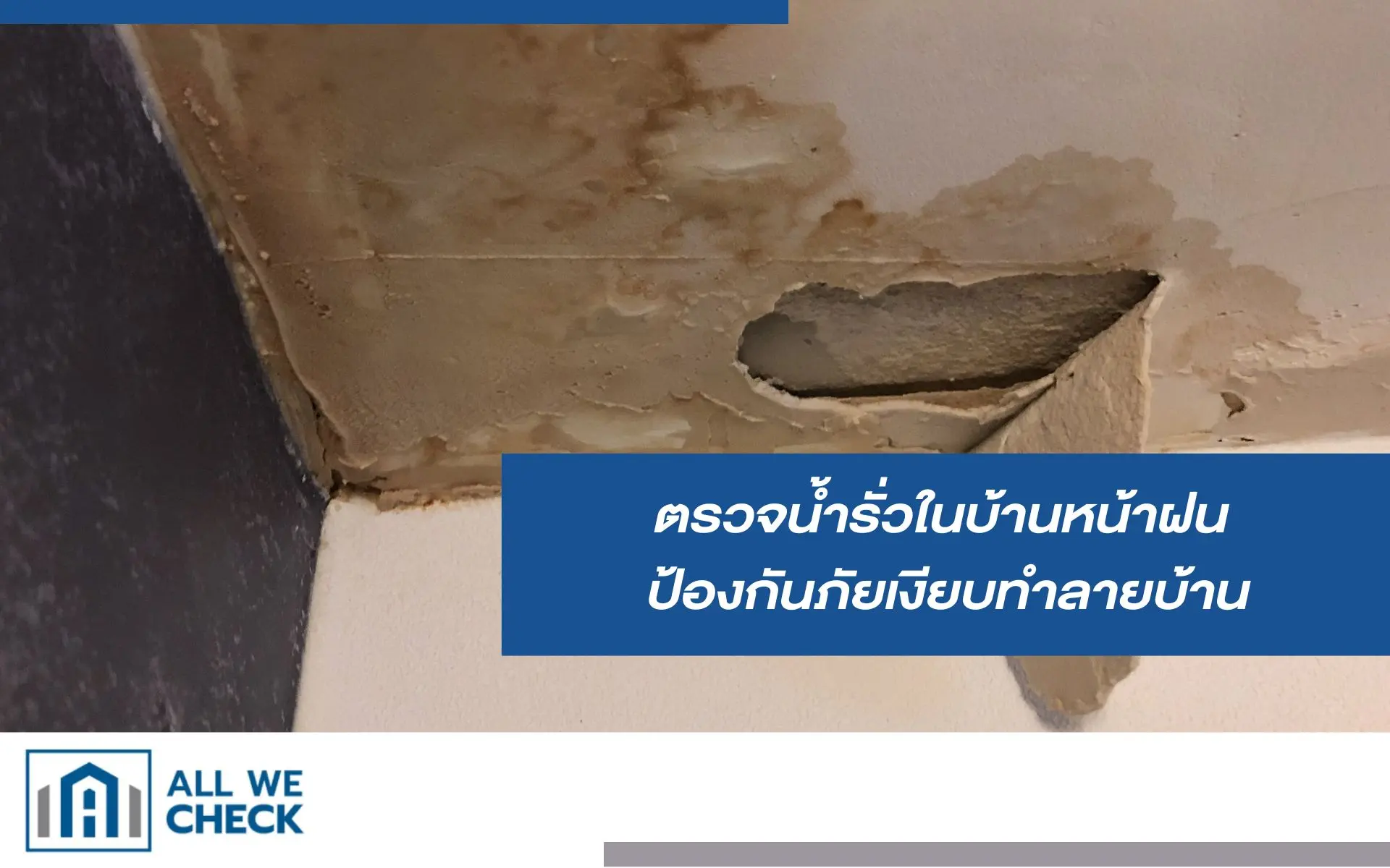ตรวจน้ำรั่วในบ้านหน้าฝน